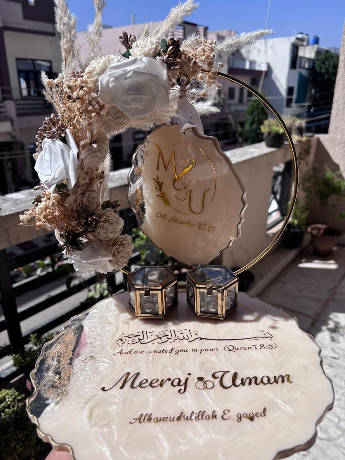 10 Inch Resin Engagement Tray Vintage Ring Box Set