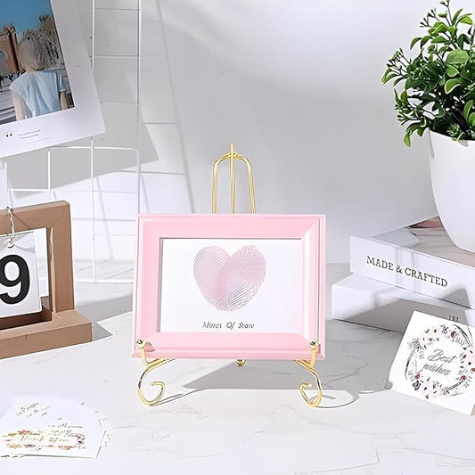 Metal Display Stand, Iron Easel Plate Display Photo Holder Stand, Displays Picture Frames ( 4 IN, 6 IN, 8 IN )
