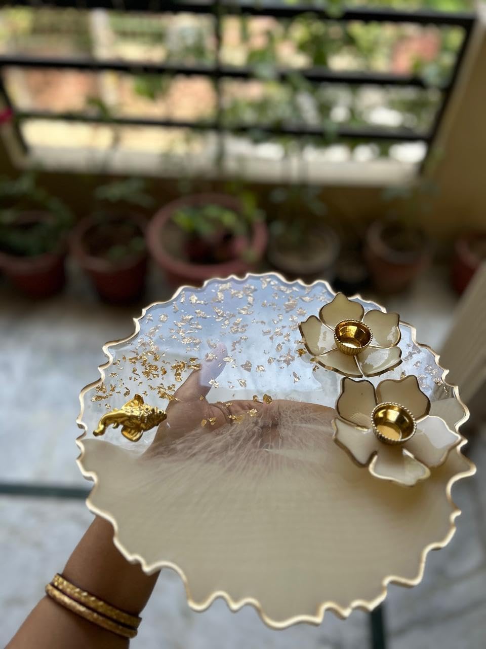 10 Inch Resin Pooja Thali