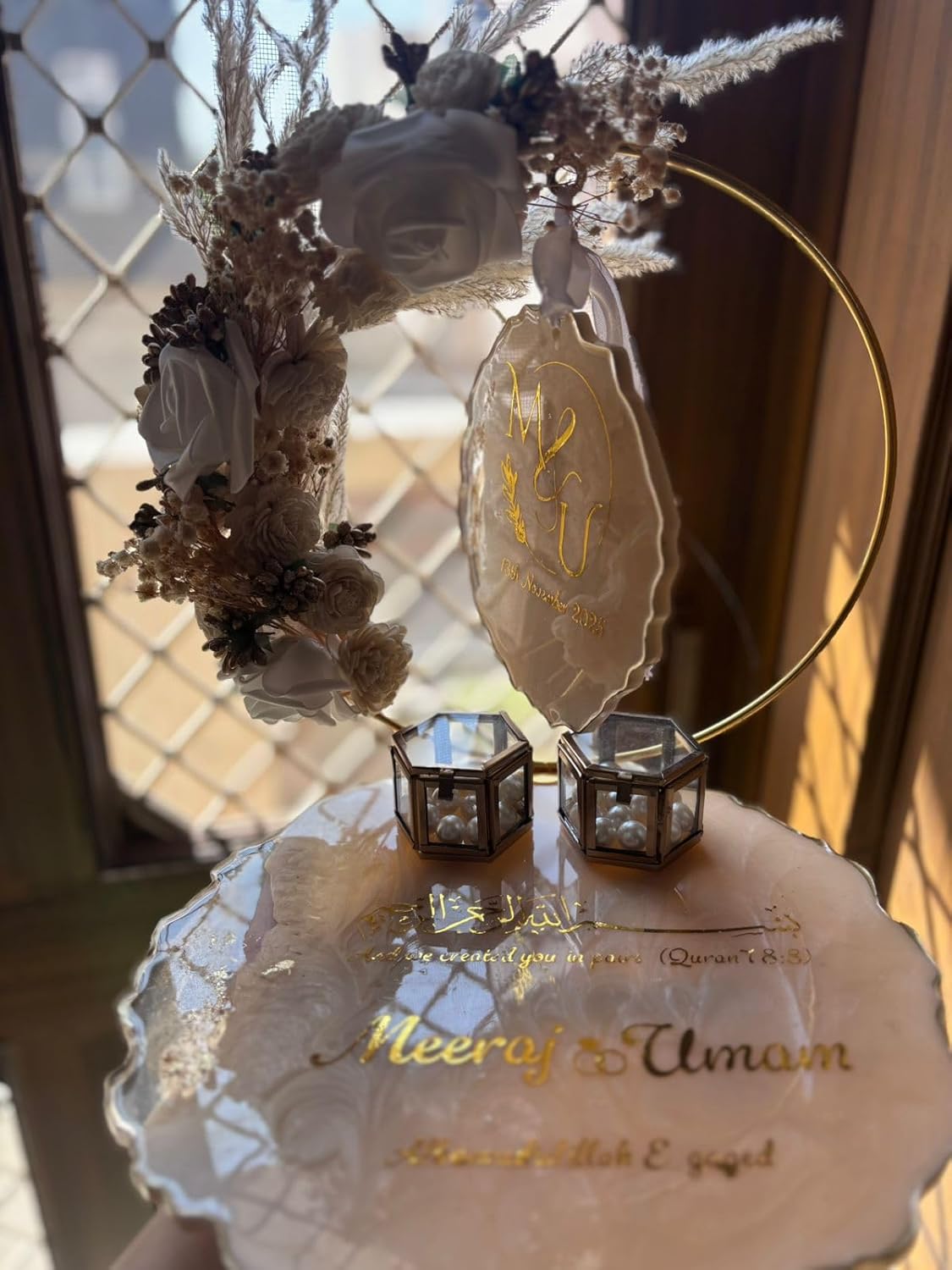 10 Inch Resin Engagement Tray Vintage Ring Box Set